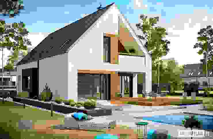 PROJEKT DOMU RIKO III G2 - pełna harmonia wnętrza z ogrodem! , Pracownia Projektowa ARCHIPELAG Pracownia Projektowa ARCHIPELAG Moderne huizen