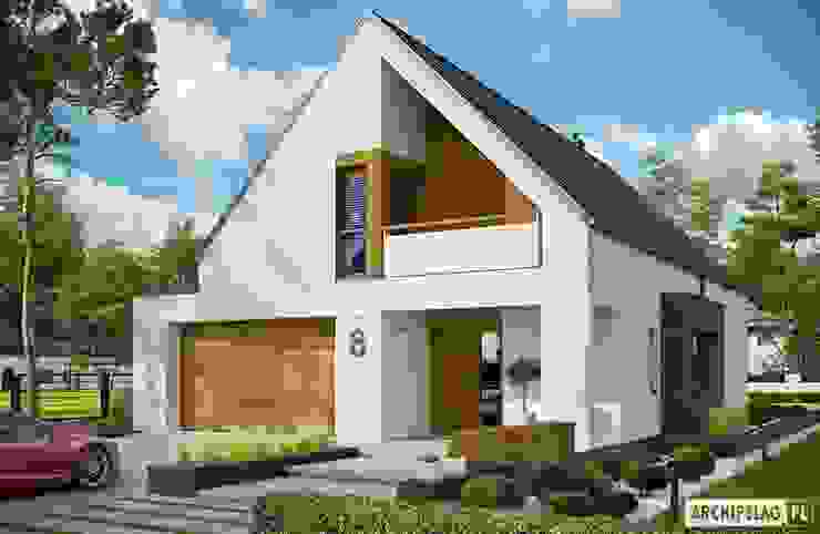 PROJEKT DOMU RIKO III G2 - pełna harmonia wnętrza z ogrodem! , Pracownia Projektowa ARCHIPELAG Pracownia Projektowa ARCHIPELAG Modern Houses