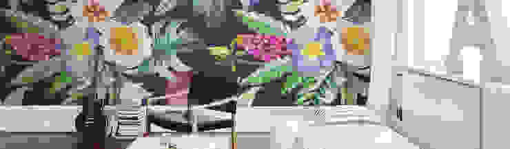 Purple Flowers Pixers Tropical style bedroom Purple/Violet