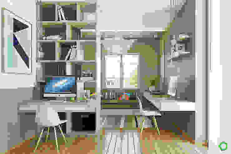 Zelena apartment, Polygon arch&des Polygon arch&des Minimalist study/office