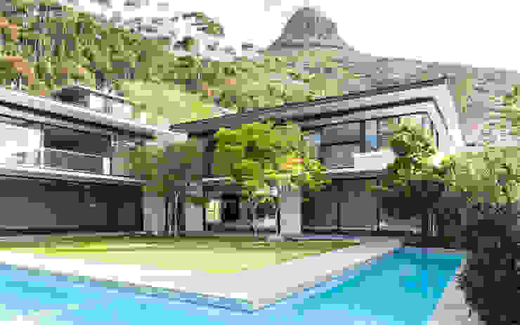 External Photo Jenny Mills Architects Modern houses lions head,mountain,trees,garden,swimming pool,screens