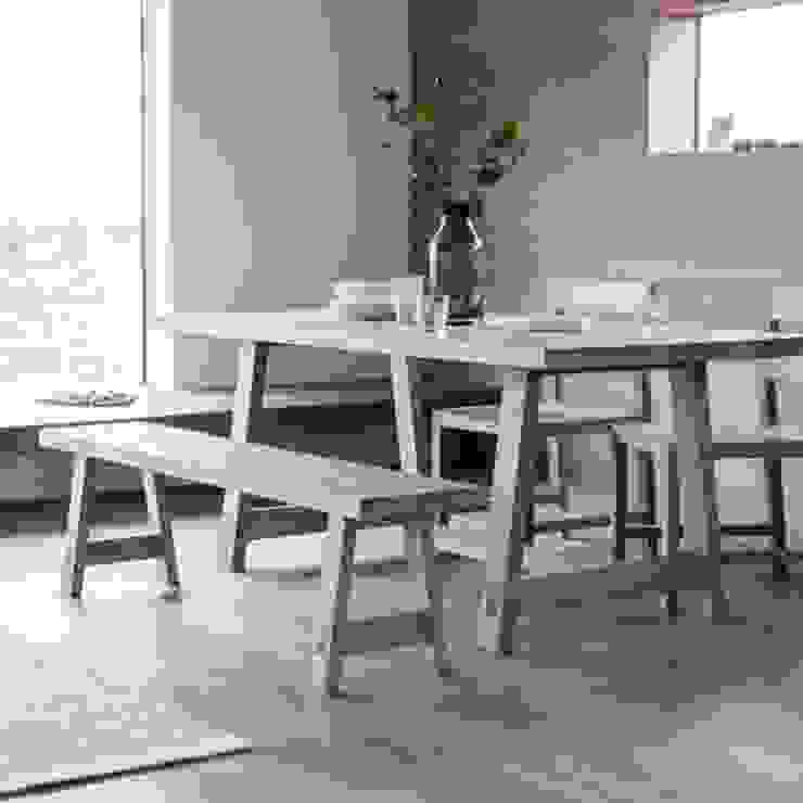 Hudson Living Kielder Oak Dining Bench Modish Living Rustikale Esszimmer Holz Holznachbildung Stühle und Bänke