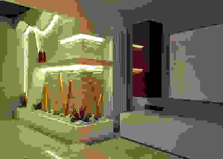 Officina design Modern Corridor, Hallway and Staircase Stone