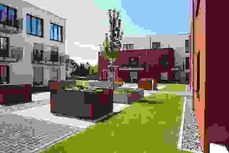 Wohnhäuser Zeppelinstraße integrale planung Moderne Häuser Rot Wohnhaus,Marburg,Architektur,Außenanlage,Häusergruppe,integrale planung