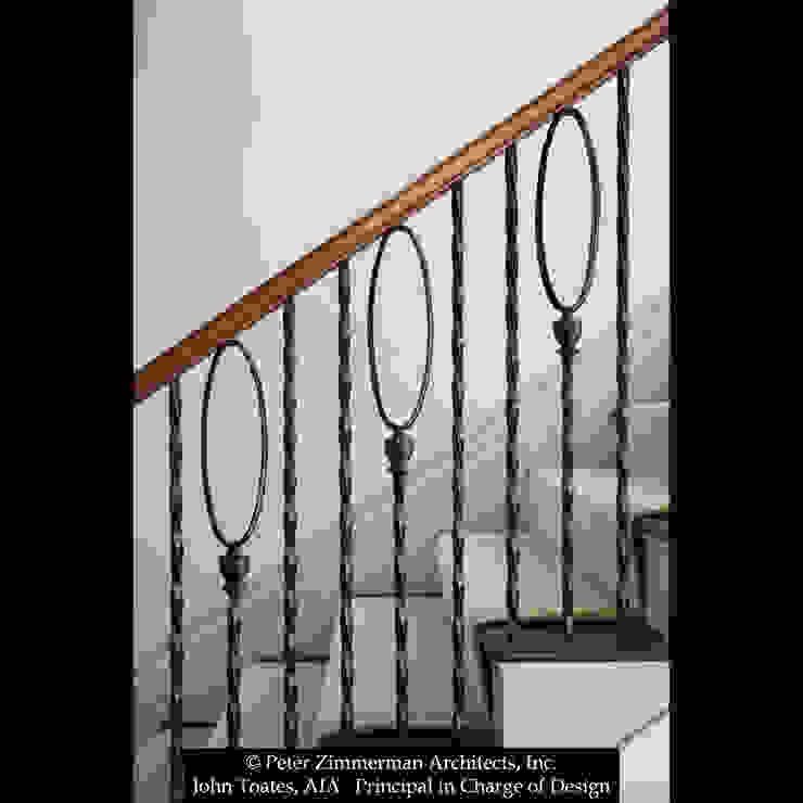 Railing Detail John Toates Architecture and Design Classic style corridor, hallway and stairs