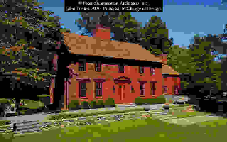 Front Facade John Toates Architecture and Design Classic style houses Red