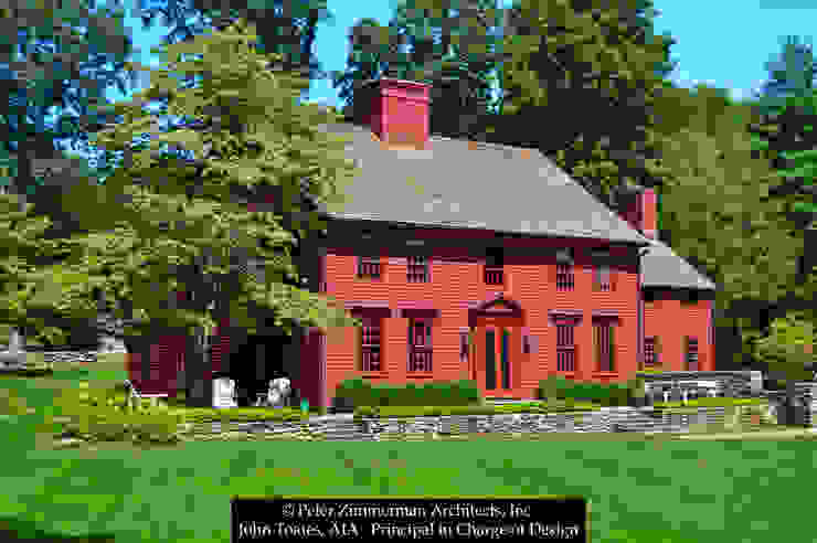 Historical Addition & Renovation - Darien, CT, John Toates Architecture and Design John Toates Architecture and Design Casas de estilo clásico Rojo