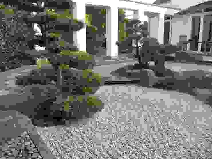 Umwandlung eines Teichgartens in einen Karesansui