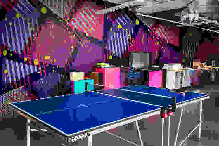 Neon Geometry Pixers Modern Study Room and Home Office Multicolored