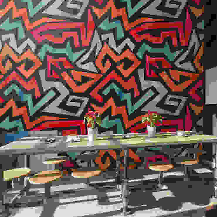 Abstract Lines Pixers Modern Walls and Floors Multicolored