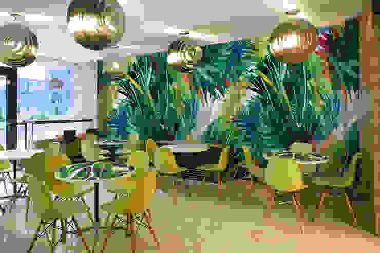 Tropical leaves Pixers Walls Multicolored