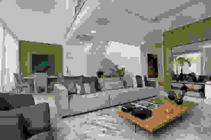 Eveline Sampaio Arquiteta e Designer de Interiores Soggiorno moderno MDF Grigio