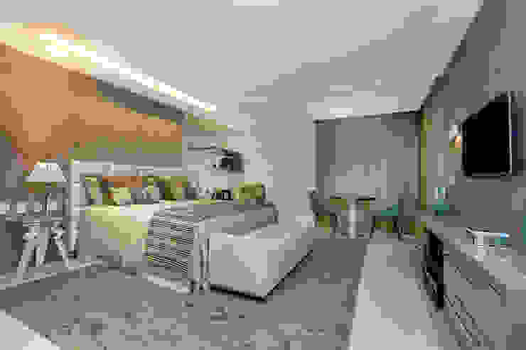 Eveline Sampaio Arquiteta e Designer de Interiores Camera da letto moderna MDF Beige