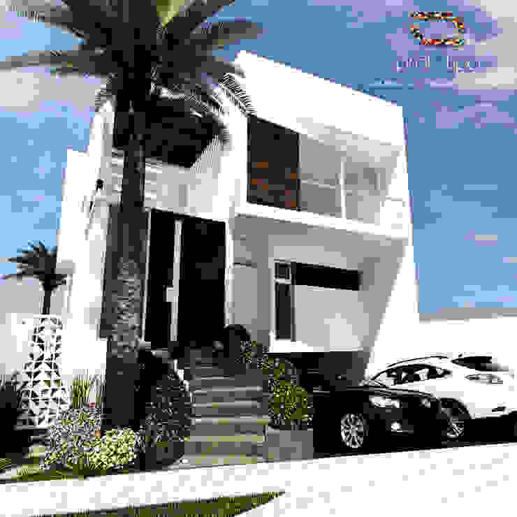 Casa 57 Casa Fuerte, Prototipo Arquitectos Prototipo Arquitectos Modern houses Concrete Multicolored