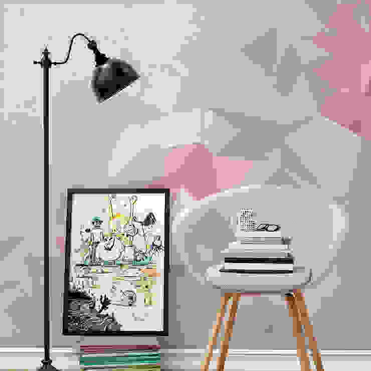 Abstract Space Pixers Modern Study Room and Home Office Multicolored