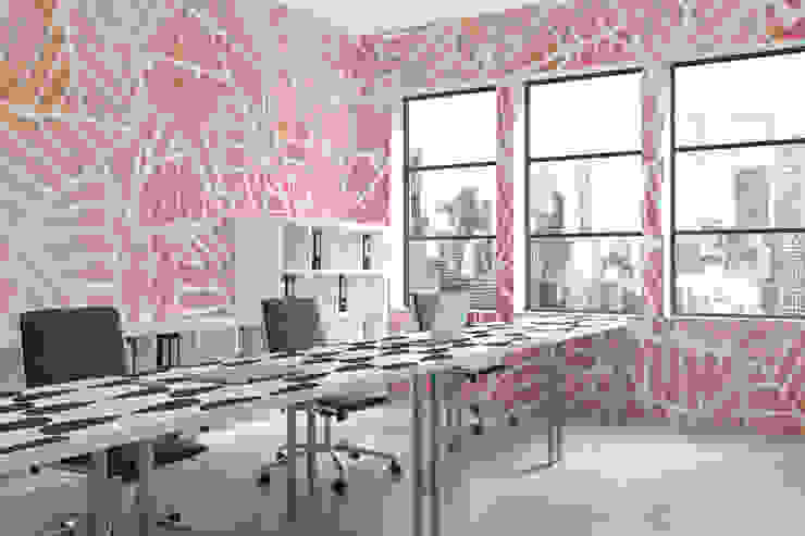 Watercolor Leaves Pixers Modern Study Room and Home Office