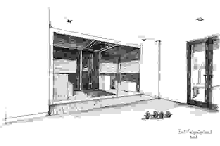 Handgetekende 3D impressie Bob Romijnders Architectuur + Interieur Moderne spa's wellness handtekening 3D impressie spa