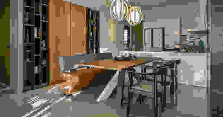 CJ INTERIOR 長景國際設計 Sala da pranzo in stile asiatico