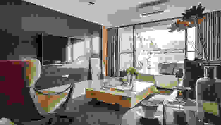 CJ INTERIOR 長景國際設計 Soggiorno in stile asiatico