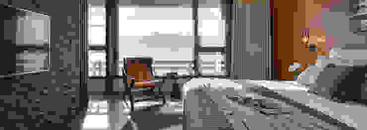 CJ INTERIOR 長景國際設計 Camera da letto in stile asiatico