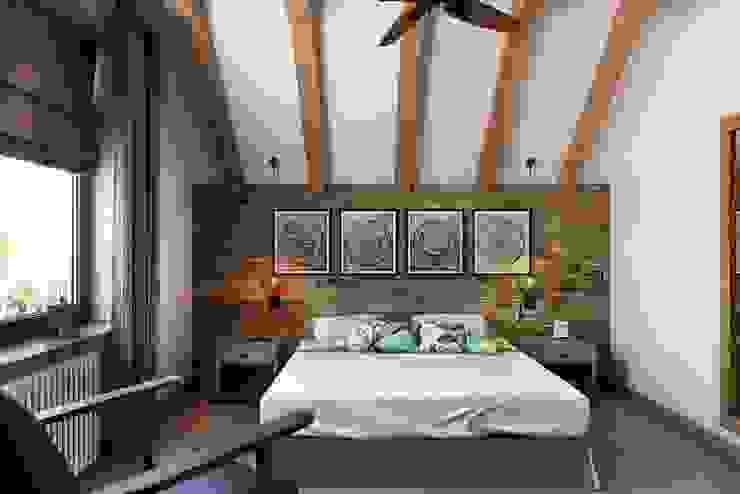 Хозяйская спальная комната Дизайн студия Алёны Чекалиной Спальня в стиле кантри
