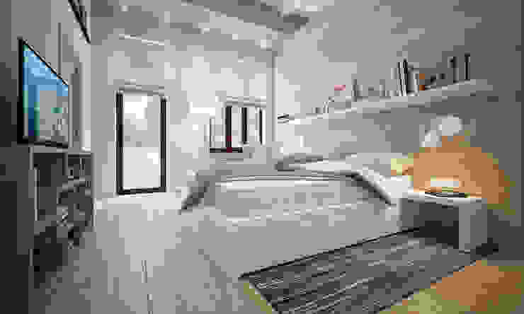 townhouse in scandinavian style, Rubleva Design Rubleva Design Scandinavian style bedroom