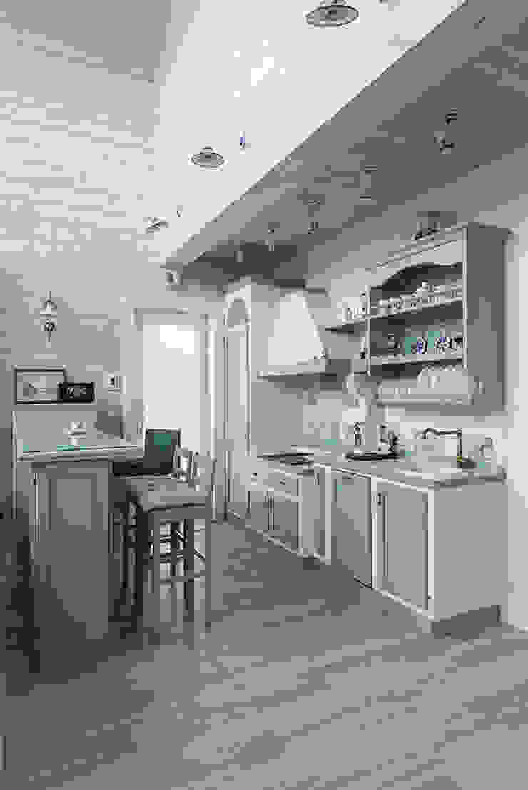 Гостевой дом-баня, Эдуард Григорьев (daproekt) Эдуард Григорьев (daproekt) Kitchen Wood Blue Kitchen utensils