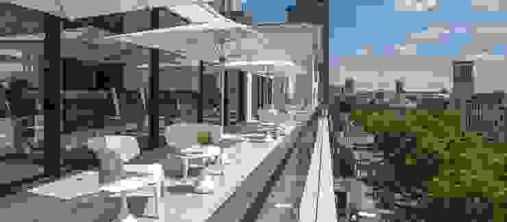 Burckhardt Metall Glas GmbH Balcone, Veranda & Terrazza in stile moderno