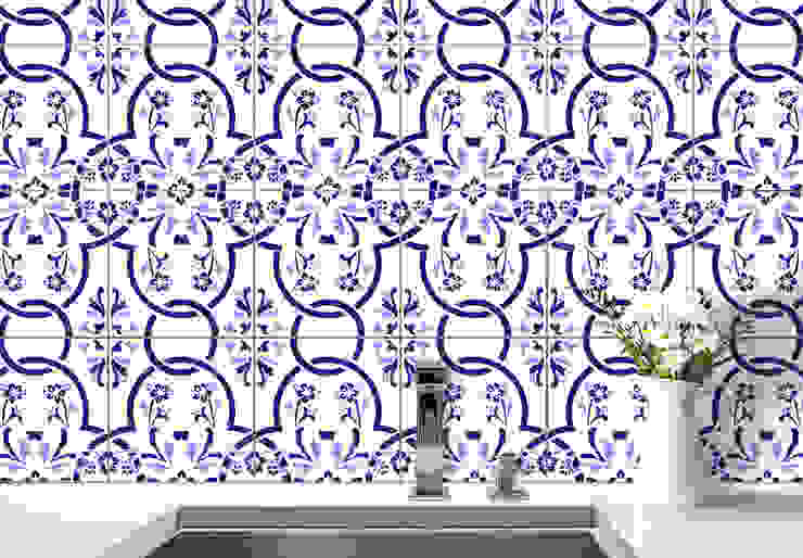 Fliesensticker, K&L Wall Art K&L Wall Art Modern Bathroom Synthetic Blue Decoration