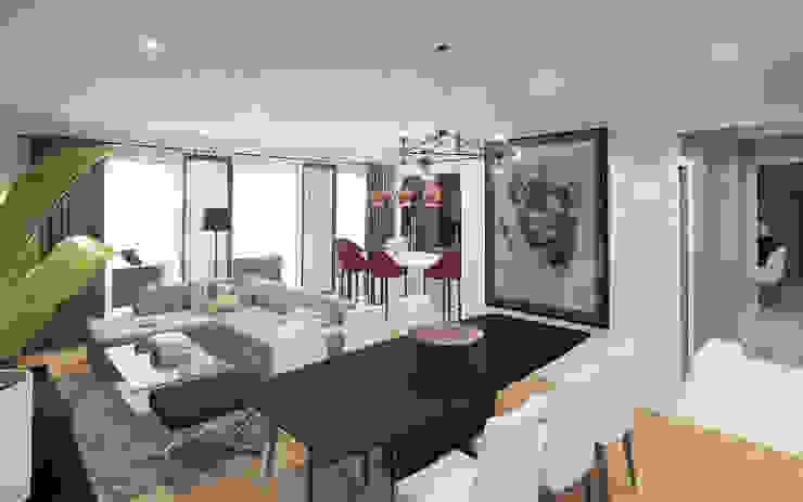 Apartment in Otrada estate Ksenia Konovalova Design Modern Living Room Grey
