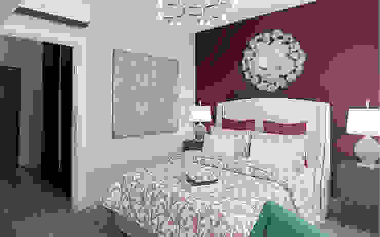 Apartment in Otrada estate Ksenia Konovalova Design Modern Bedroom Purple/Violet