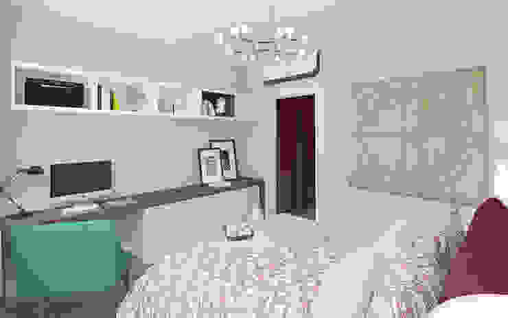 Apartment in Otrada estate Ksenia Konovalova Design Modern Bedroom Purple/Violet