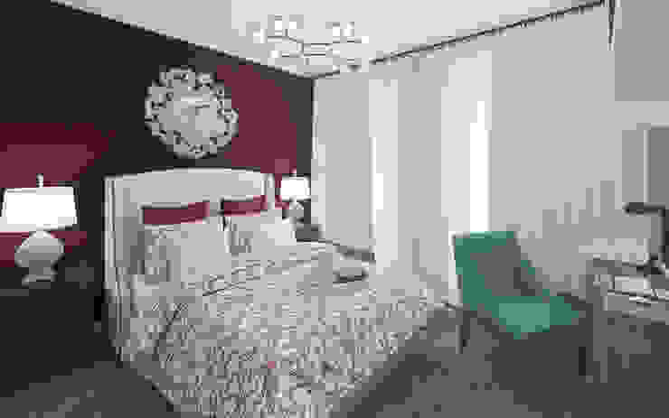Apartment in Otrada estate Ksenia Konovalova Design Modern Bedroom Purple/Violet