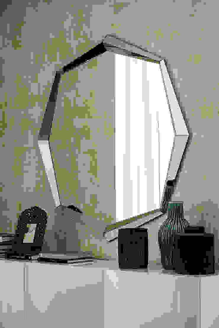 EMERALD IQ Furniture Moderne Wohnzimmer Glas Metallic/Silber Accessoires und Dekoration