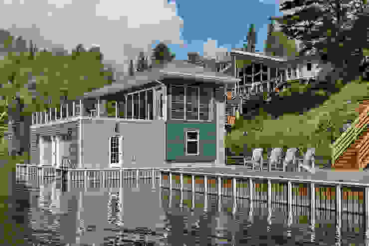 Lake of the woods Boat house Unit 7 Architecture Modern houses Water,Cloud,Sky,Property,Window,Building,Plant,Tree,Wood,House