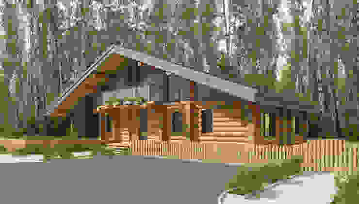 Country style house by Тимберлог Timberlog Country Wood Wood effect