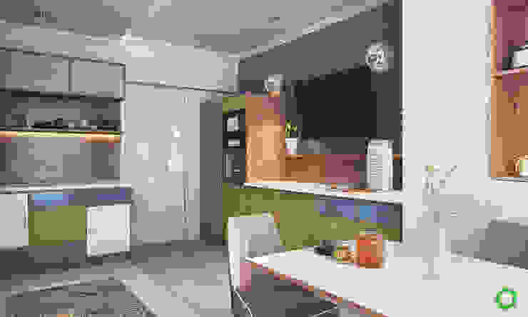 Kitchen Polygon arch&des Living room Kitchen