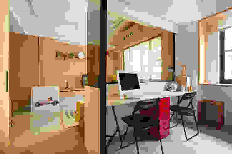 書房/客房 一葉藍朵設計家飾所 A Lentil Design Scandinavian style study/office