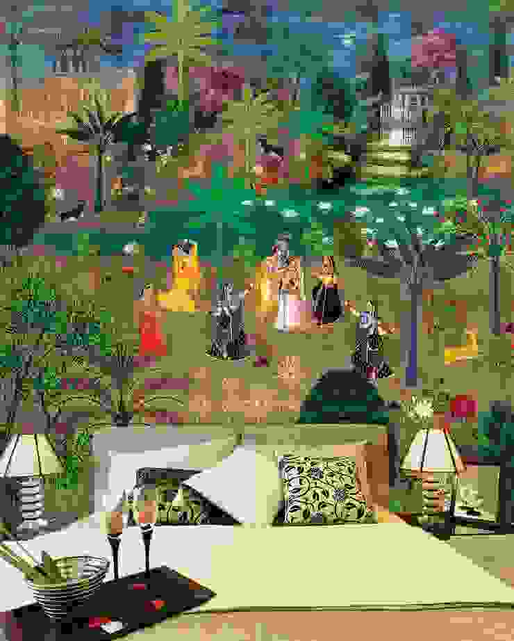 Krsna Mehta Wallcoverings Homify One of the artworks from the tribal collection available online at the india circus store.