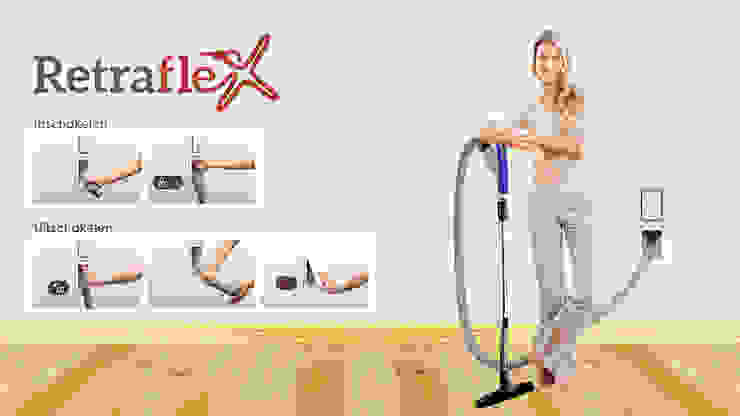 Retraflex slang management BEAM Electrolux centraal stofzuigsystemen b.v. Opslagruimte stofzuigen,stofzuiger,Retraflex,Electrolux,Opbergen