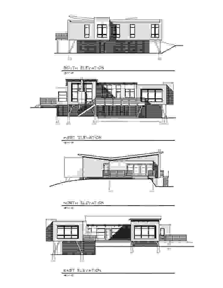 ELEVATIONS JMKA architects newhouse,,elevations,,midcentury,,jmkarchitects