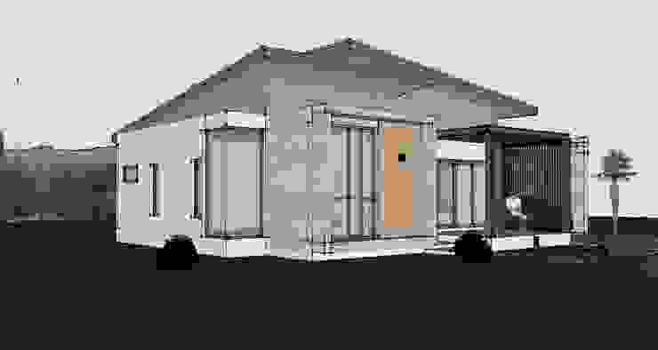 บ้านพักอาศัย 1 ชั้น ค.ส.ล. ไสตล์โมเดิร์น โดย Takuapa125 โมเดิร์น