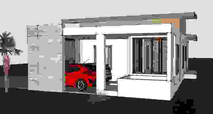 บ้านพักอาศัย 1 ชั้น ค.ส.ล. ไสตล์โมเดิร์น โดย Takuapa125 โมเดิร์น