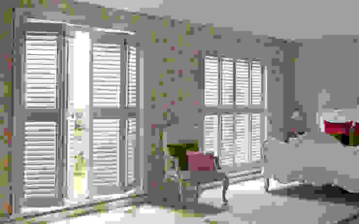Guide & Glide Window Shutters homify غرفة المعيشة الخشب هندسيا Turquoise Shutters,Wooden Shutters,Door,Colonial,Plantation