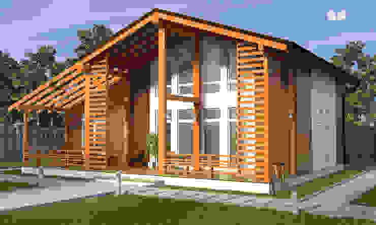 "Росы" - дома с русской душой...., Mild Haus Mild Haus Nhà phong cách Bắc Âu Than củi Beige