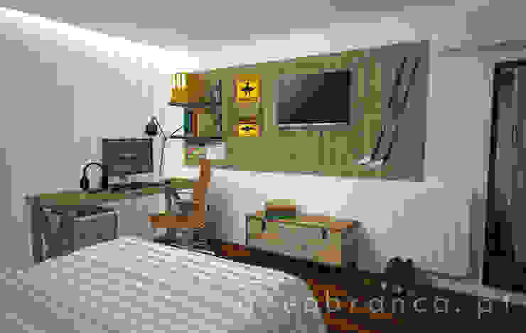 Quarto H. Quartos modernos por Areabranca Moderno