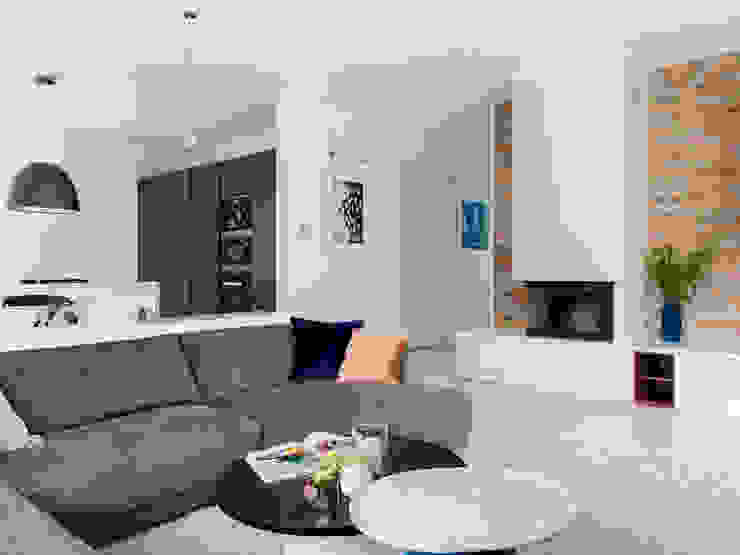 Living room Telnova Julia Modern living room Stone White