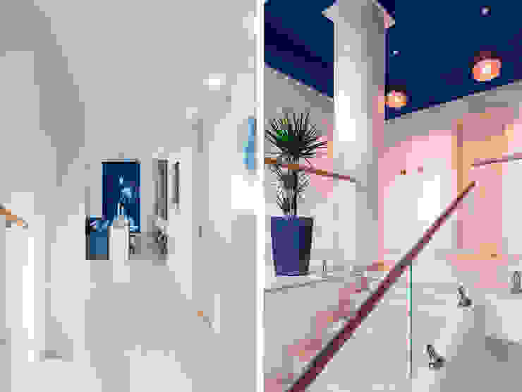 Stairs Telnova Julia Modern corridor, hallway & stairs Glass Blue