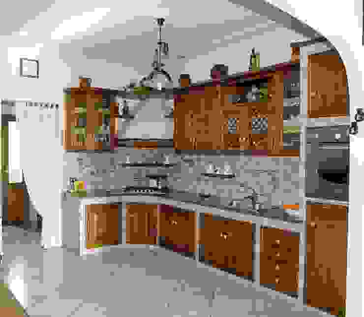 CUCINA MURATURA IN LEGNO SU MISURA ARTIGIANALE 100% ...