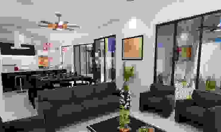 FRACTAL CORP Arquitectura 모던스타일 거실